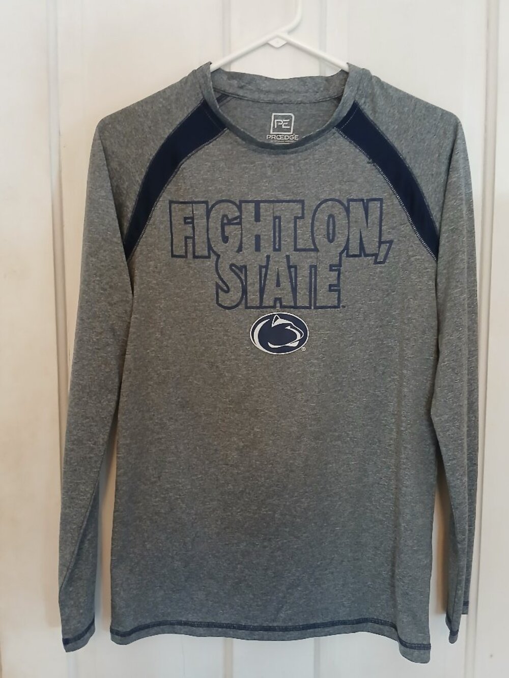 Penn State Nittany Lions Gray / Blue Long Sleeve Shirt by ProEdge - Size S